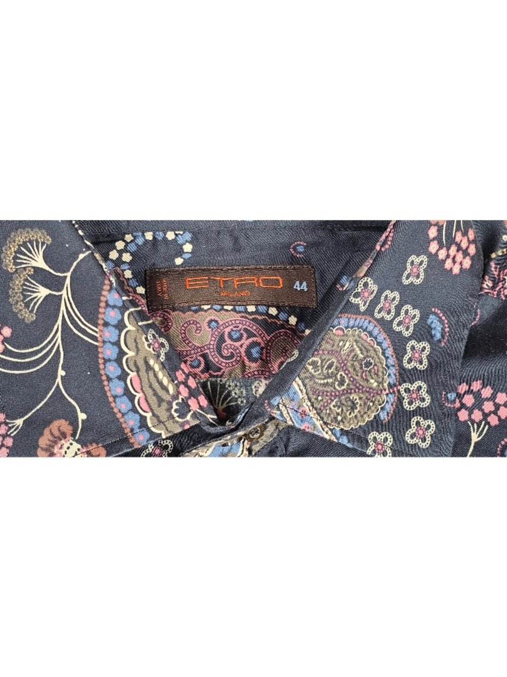 Etro Milano Mens IT 44 L XL Multi-Color Paisley Button-Down Shirt
